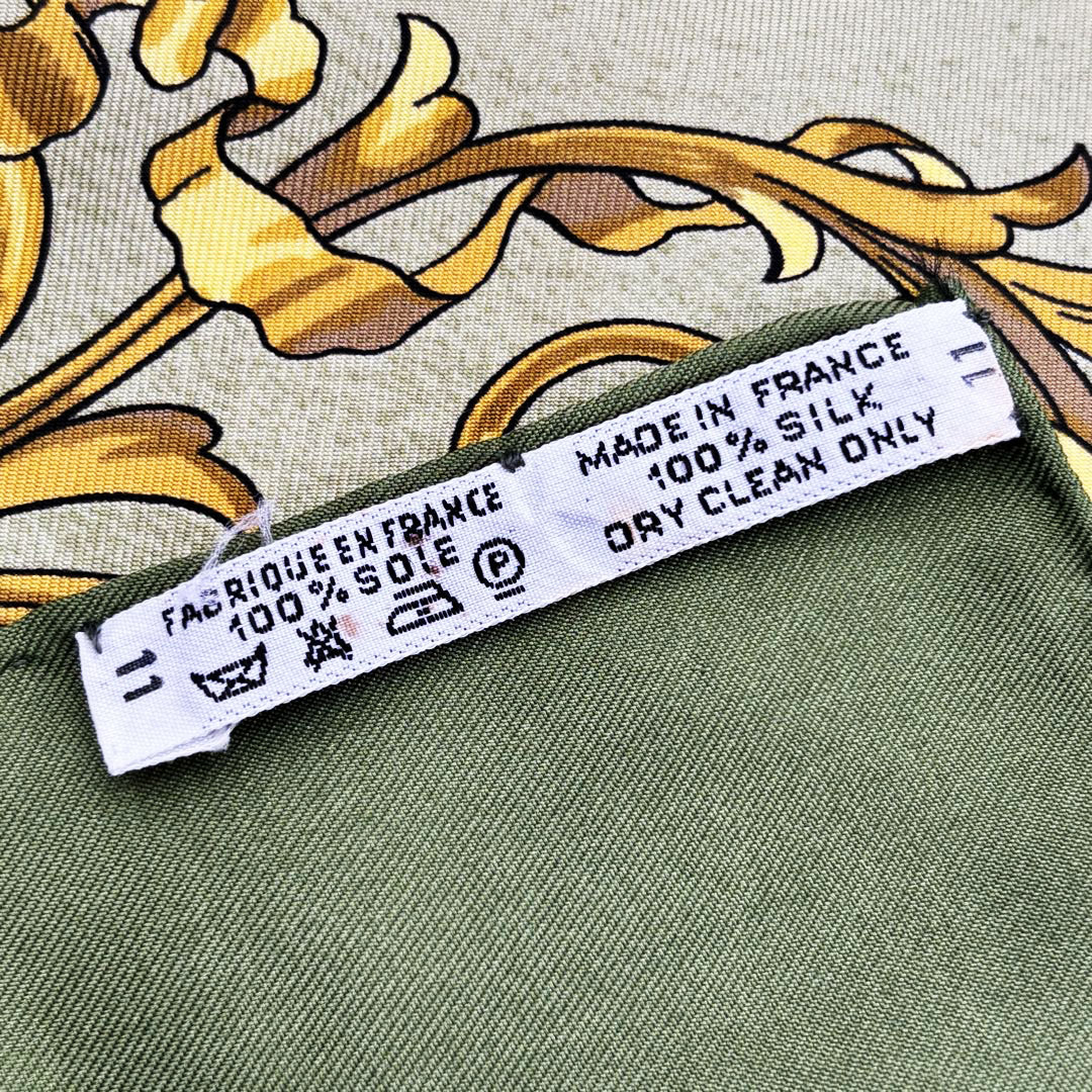 HERMES エルメス スカーフ カレ90 『COSMOS(宇宙観)』 シルク グリーン