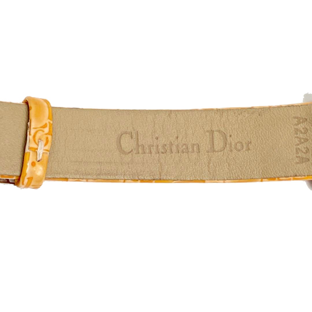 Christian Dior クリスチャンディオール レディース腕時計 マリス QZ シルバー イエロー D78-109