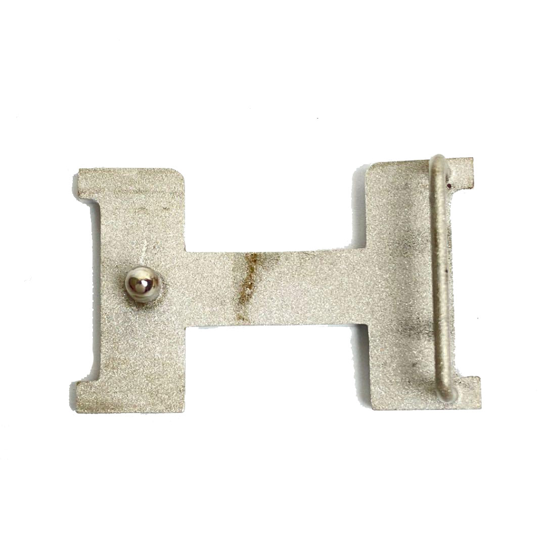 HERMES エルメス コンスタンス Hベルト 75 ブラック ブルージーン シルバー金具 □H刻印（2004年頃製造）