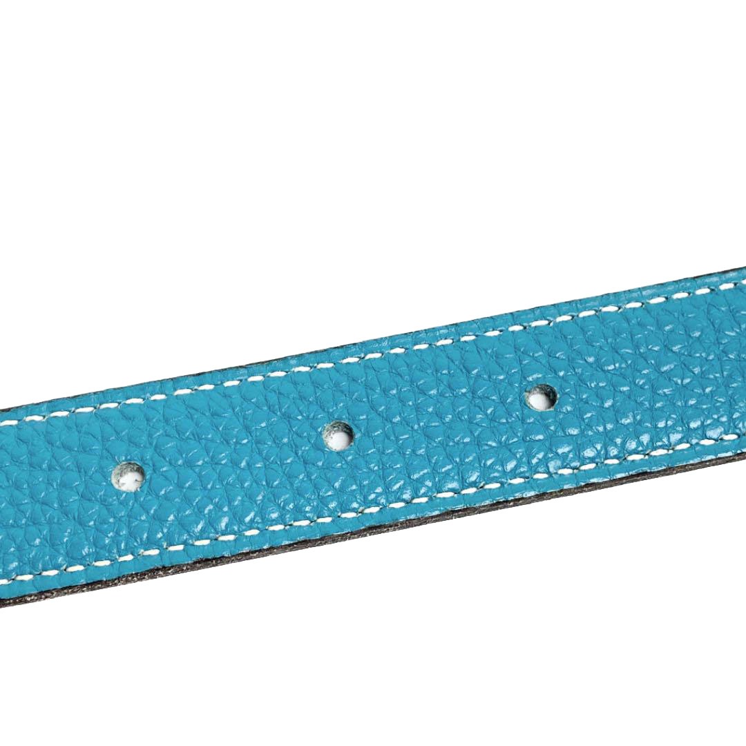 HERMES エルメス コンスタンス Hベルト 75 ブラック ブルージーン シルバー金具 □H刻印（2004年頃製造）