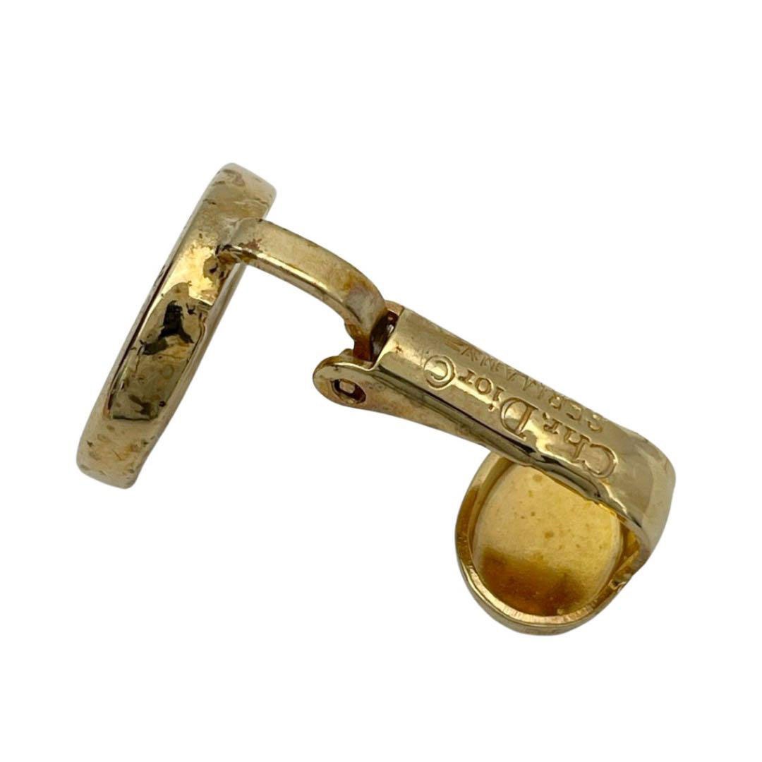 Christian Dior クリスチャンディオール イヤリング CDロゴ サークル ゴールド