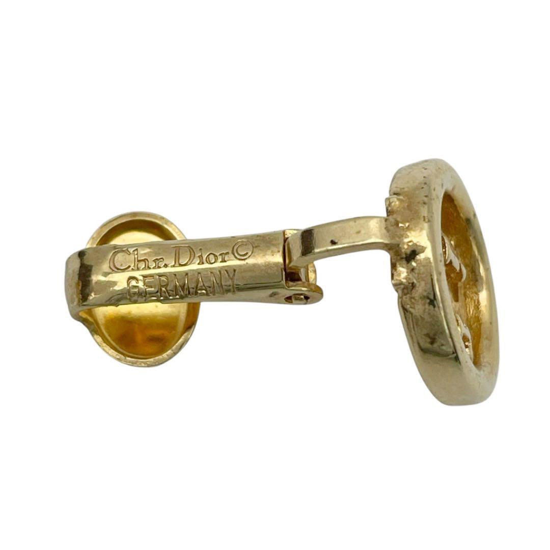 Christian Dior クリスチャンディオール イヤリング CDロゴ サークル ゴールド