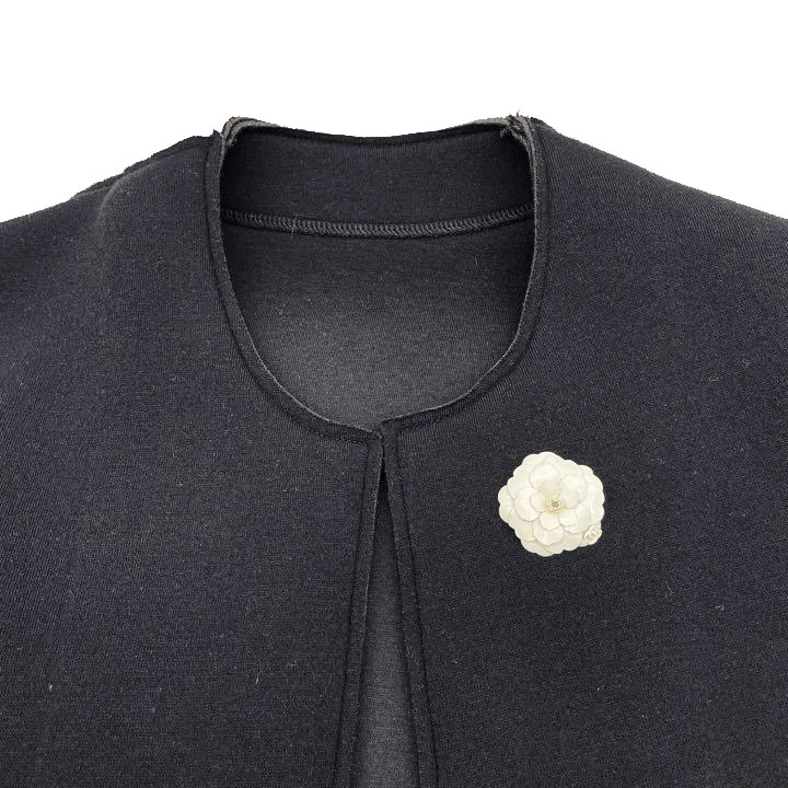 CHANEL シャネル ブローチ カメリア メタル スモールサイズ アイボリー 04P