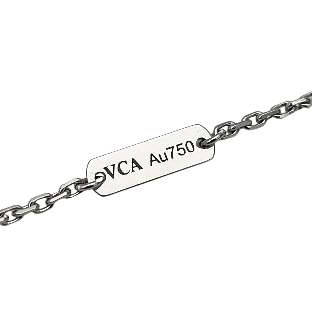 Van Cleef & Arpels ヴァンクリーフ&アーペル ヴィンテージアルハンブラ ペンダントネックレス 750WG ホワイトシェル 5.2g VCARF48700