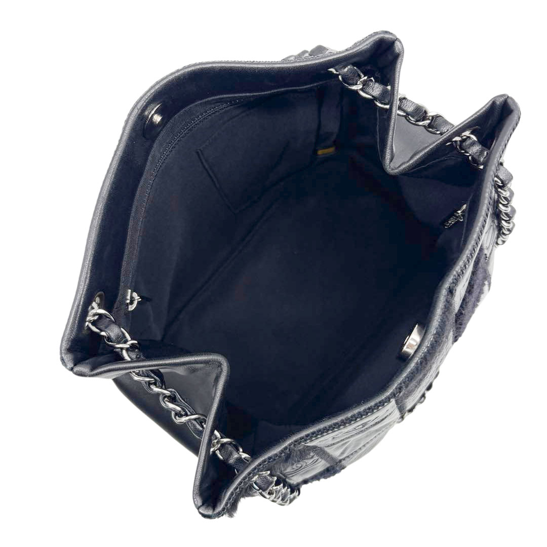 CHANEL シャネル チェーントートバッグ チョコバー アイコン レザー/異