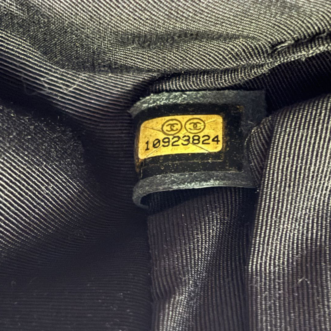 CHANEL シャネル チェーントートバッグ チョコバー アイコン レザー/異素材MIX ブラック/シルバー金具 10番台