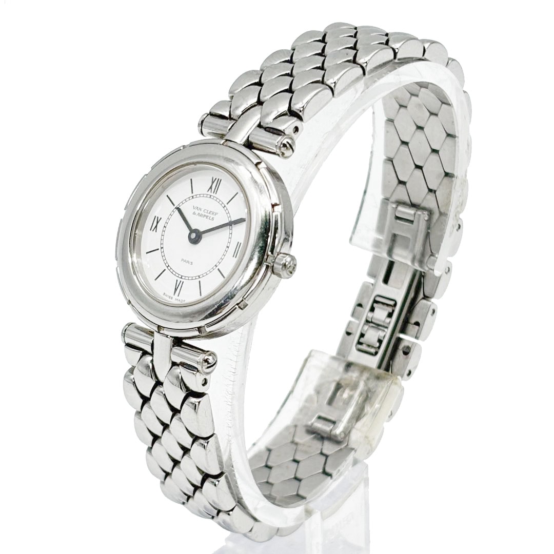 Van Cleef & Arpels ヴァンクリーフ&アーペル レディース腕時計 ラ・コレクション QZ SS シルバー 53607 HH5