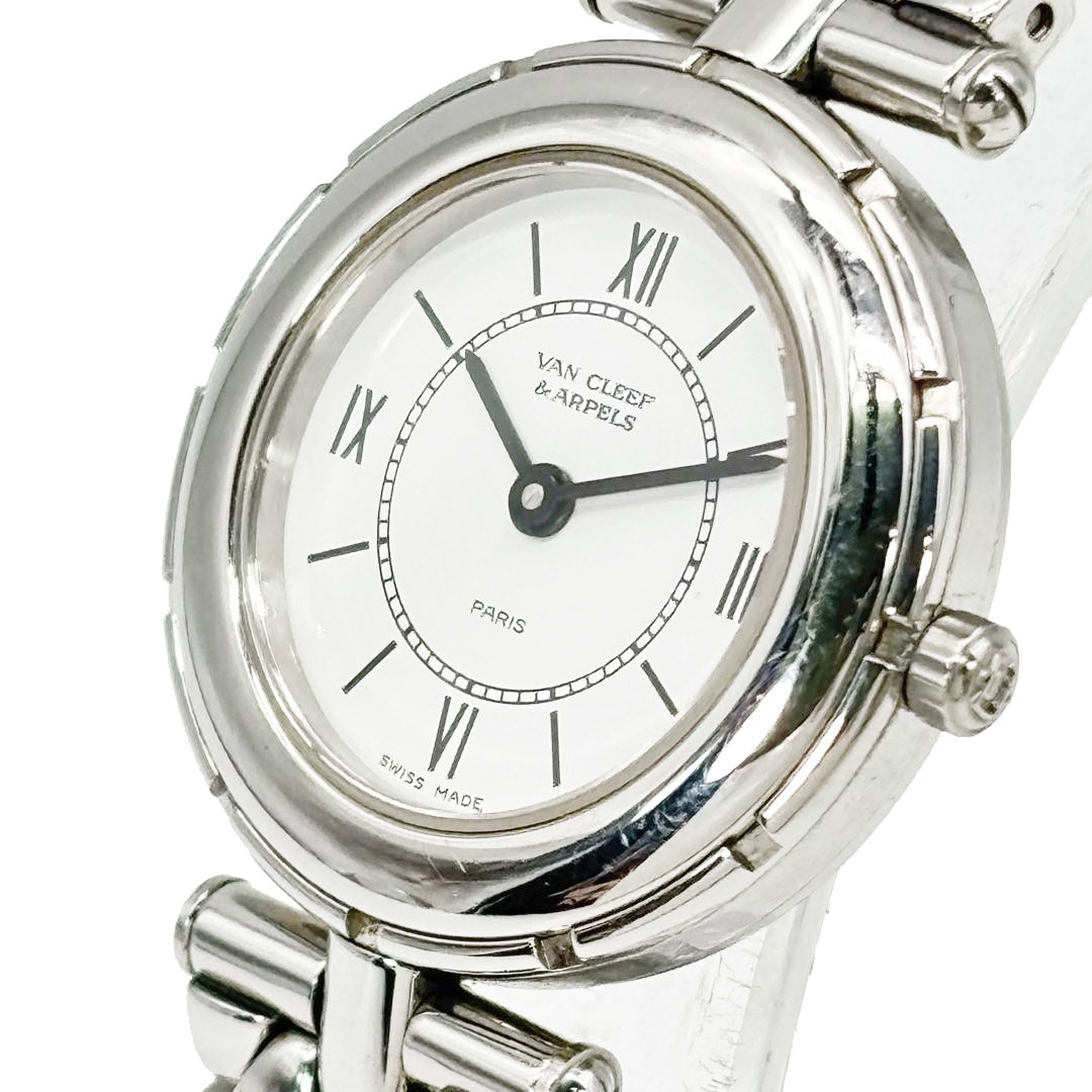 Van Cleef & Arpels ヴァンクリーフ&アーペル レディース腕時計 ラ・コレクション QZ SS シルバー 53607 HH5