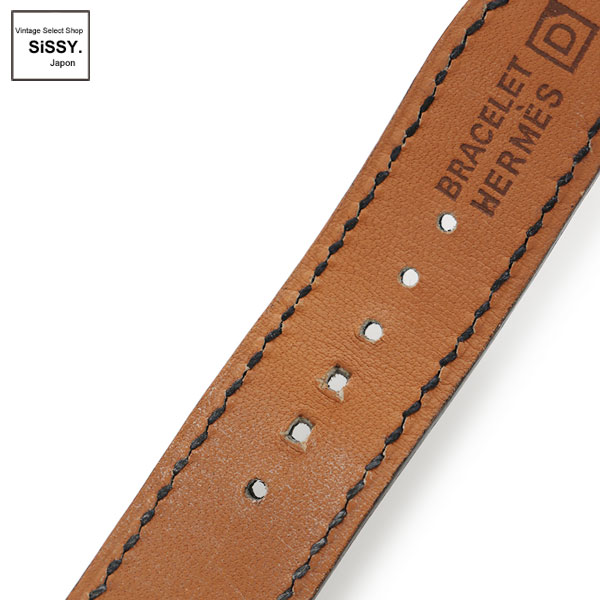 ■エルメス■ ベルトウォッチ レディース 腕時計 クオーツ SS シルバー ブラック/ブラウン D刻印 【HERMES】