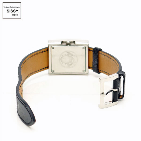 ■エルメス■ ベルトウォッチ レディース 腕時計 クオーツ SS シルバー ブラック/ブラウン D刻印 【HERMES】