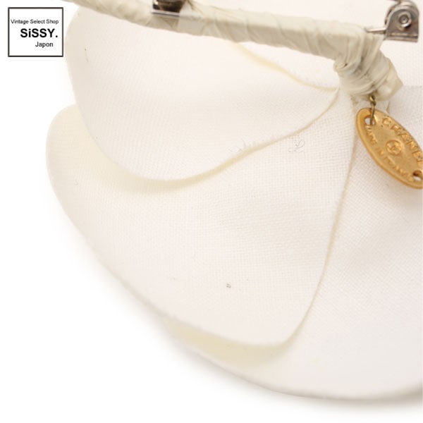 □シャネル□ カメリア コサージュ ピンブローチ ホワイト フラワー