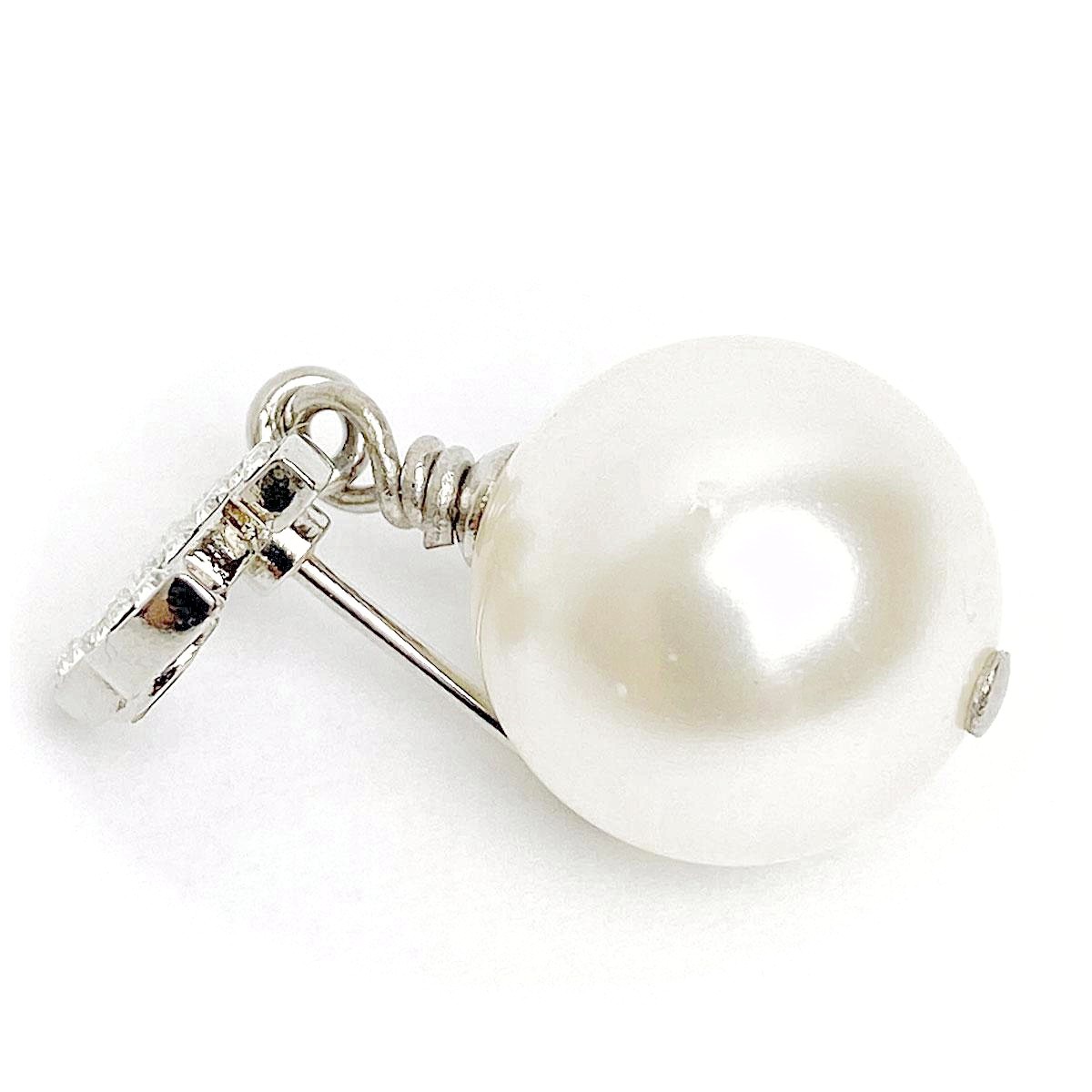 CHANELシャネル ピアス フェイクパール 片方のみ CHANEL 中古 シャネル ピアス A17V フェイクパール シルバー
