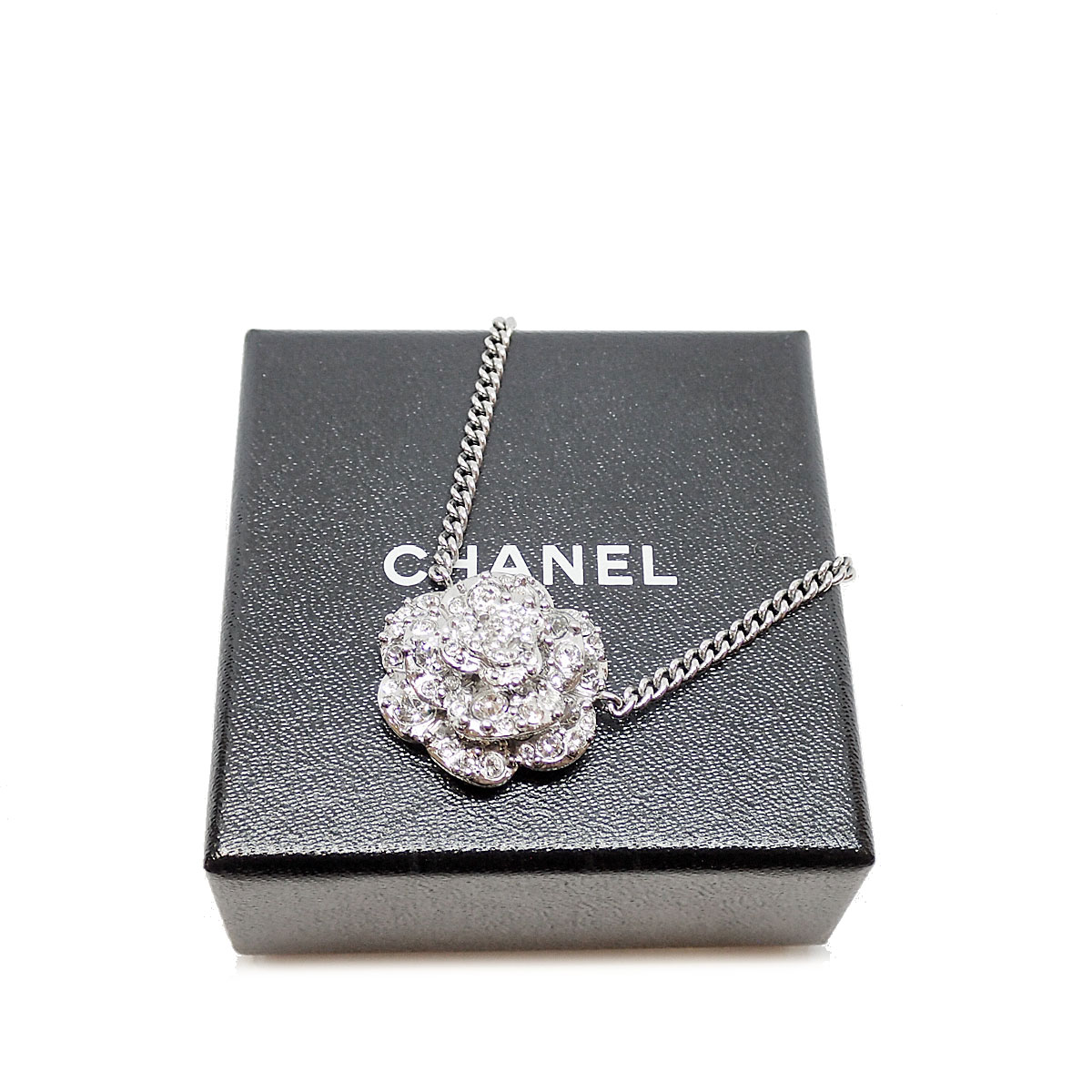 CHANEL シャネル ネックレス カメリア ココマーク ラインストーン B12C