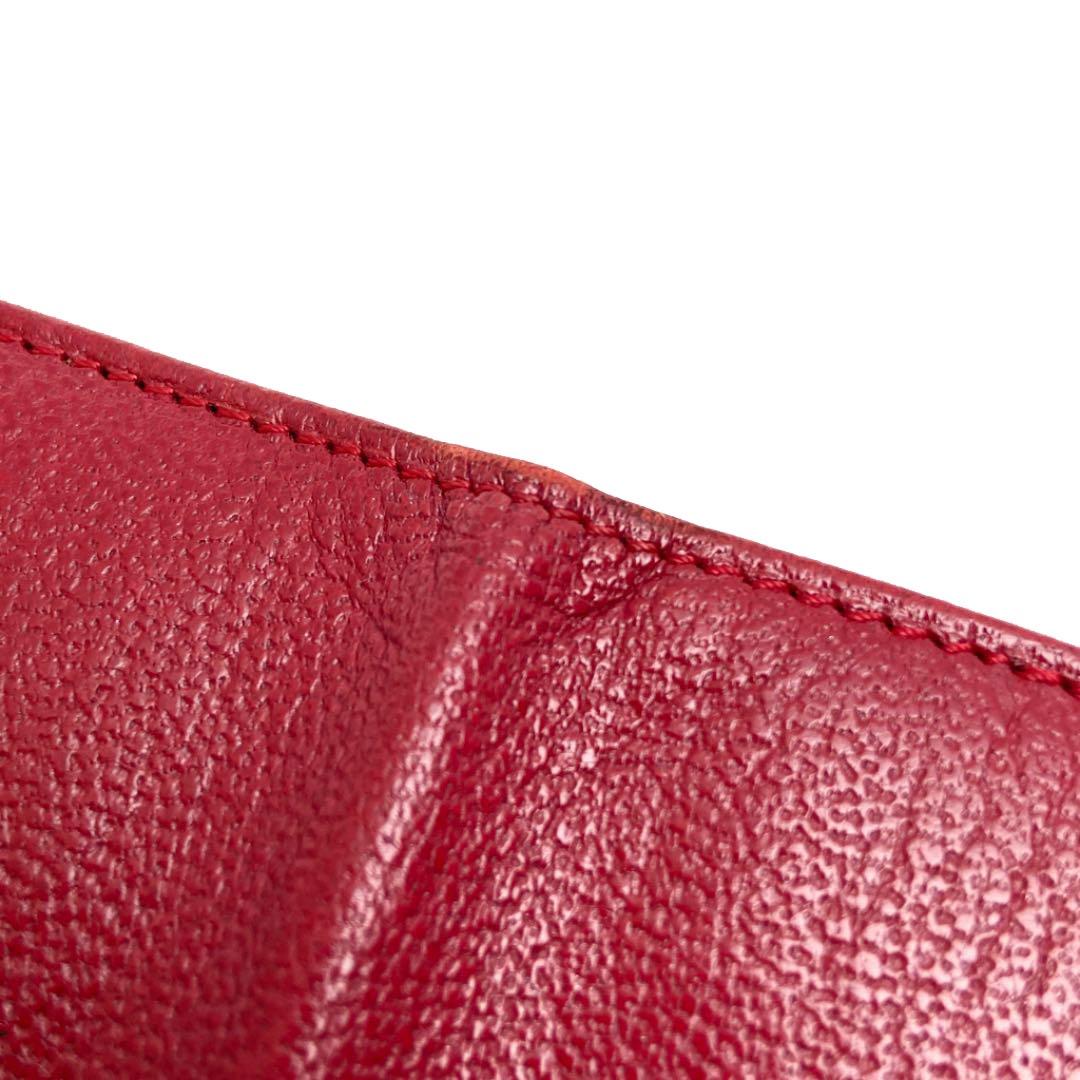 CHANEL シャネル カードケース レザー ココマーク レッド ゴールド金具 5番台（1998年頃製造）