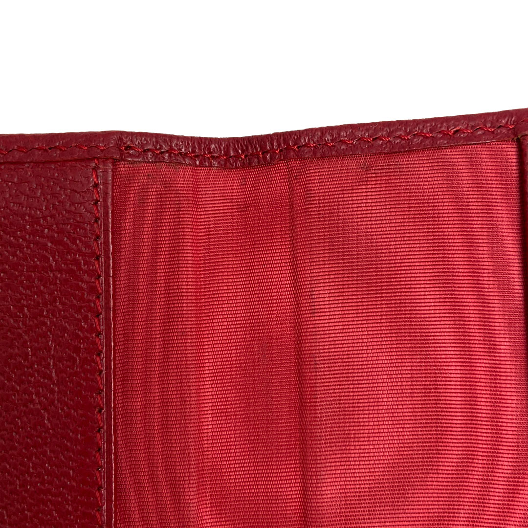 CHANEL シャネル カードケース レザー ココマーク レッド ゴールド金具 5番台（1998年頃製造）