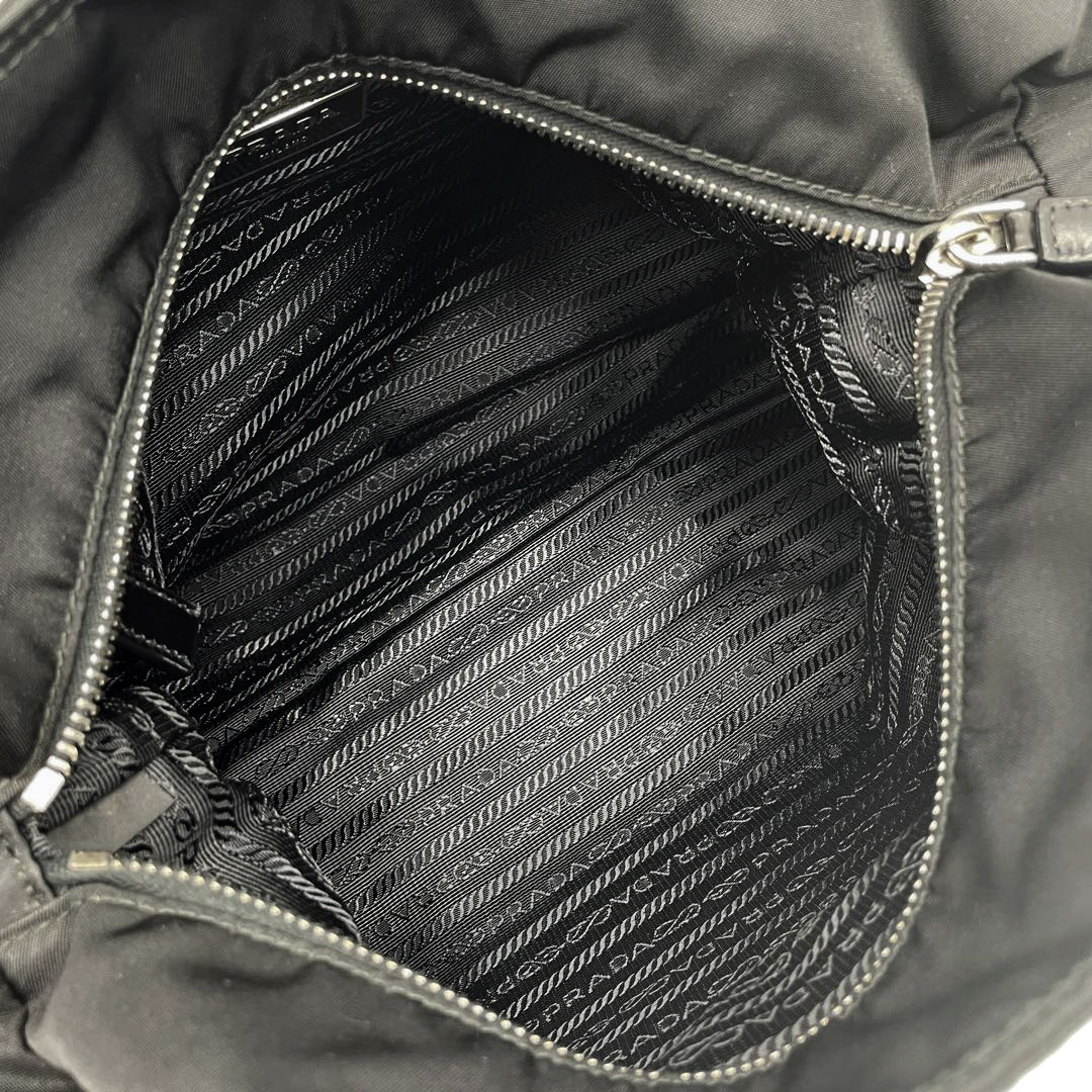 PRADA プラダ 2WAYハンドバッグ 斜めがけショルダーバッグ ナイロン ブラック B1066M