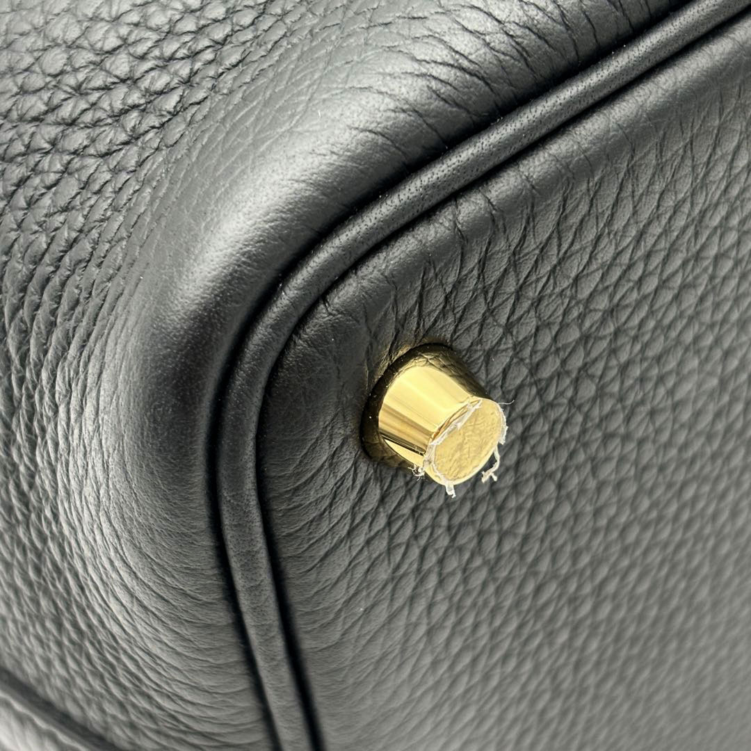 HERMES エルメス ピコタンロック タッチ18 PM トリヨンクレマンス/アリゲーターマット ブラック ゴールド金具 B刻印