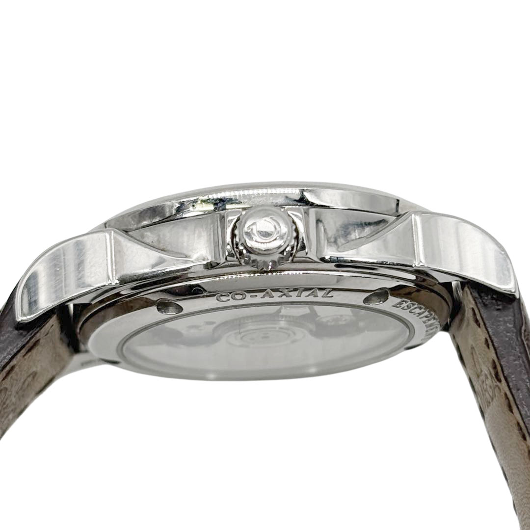 OMEGA オメガ メンズ腕時計 デ・ヴィル コーアクシャル GMT 自動巻き SS/レザー シルバー/ブラウン 4862.31.32