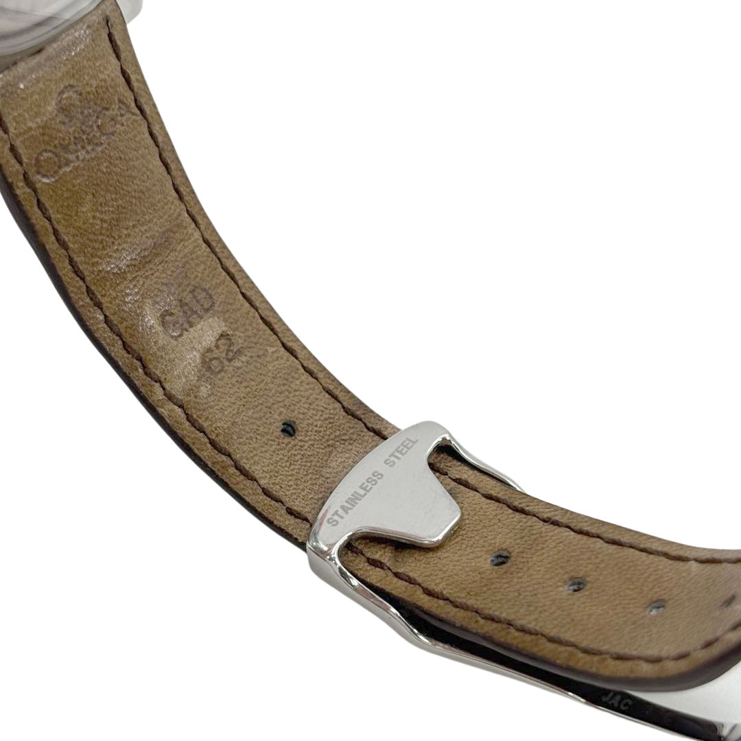 OMEGA オメガ メンズ腕時計 デ・ヴィル コーアクシャル GMT 自動巻き SS/レザー シルバー/ブラウン 4862.31.32