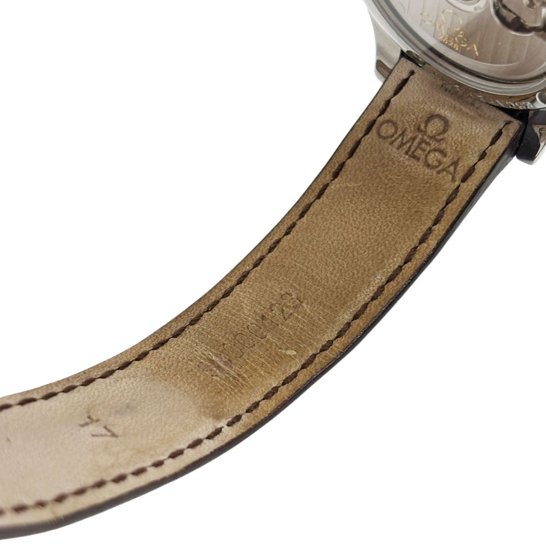 OMEGA オメガ メンズ腕時計 デ・ヴィル コーアクシャル GMT 自動巻き SS/レザー シルバー/ブラウン 4862.31.32