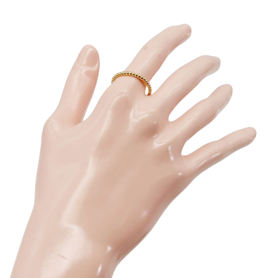 Van Cleef & Arpels ヴァンクリーフ&アーペル ペルレ ゴールドパール リング スモールモデル Au750 イエローゴールド 2.5g 58(約17号)