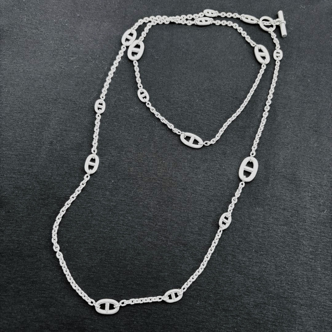 HERMES エルメス ロングネックレス ファランドール120