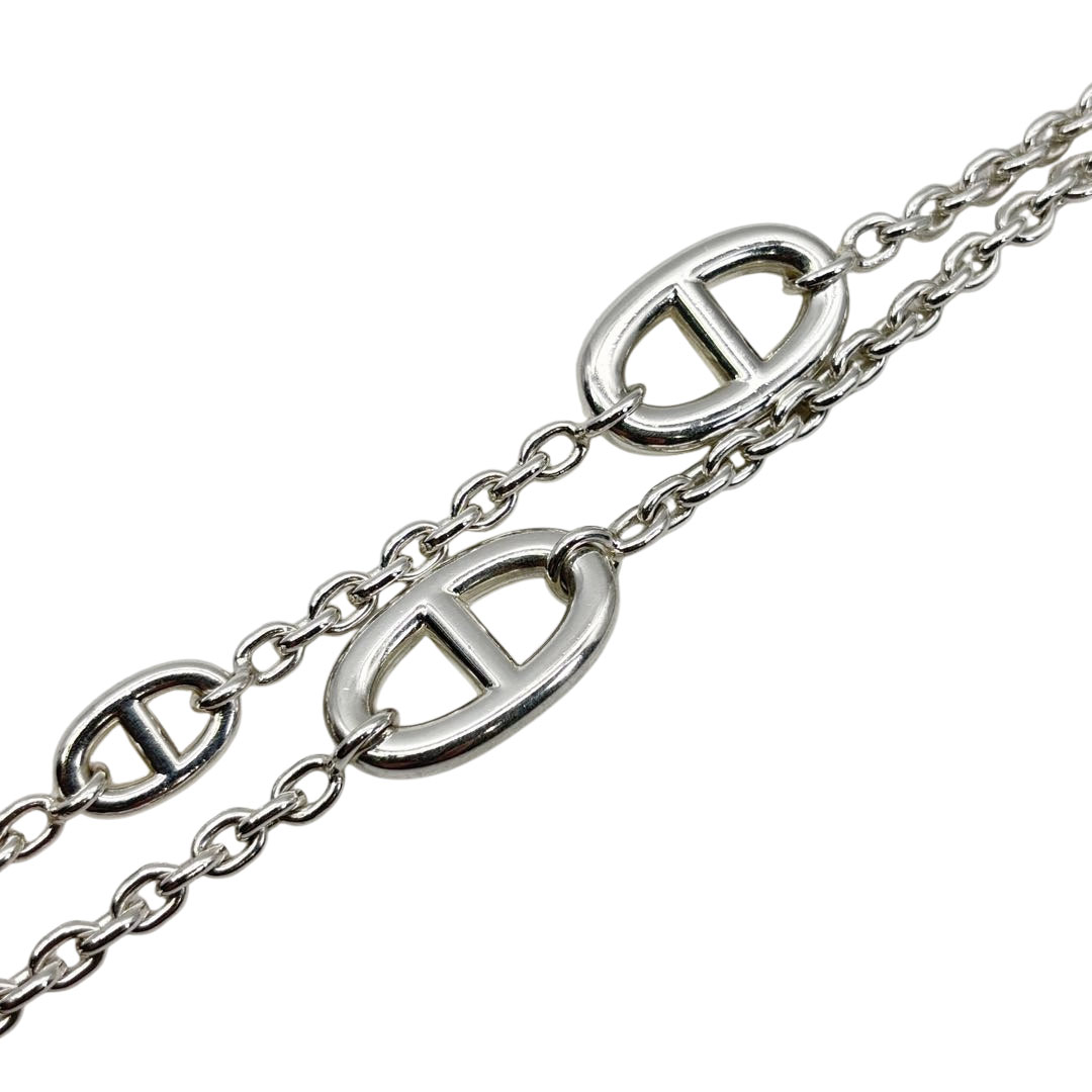 HERMES エルメス ロングネックレス ファランドール120 シェーヌダンクル Ag925 シルバー 99.6g