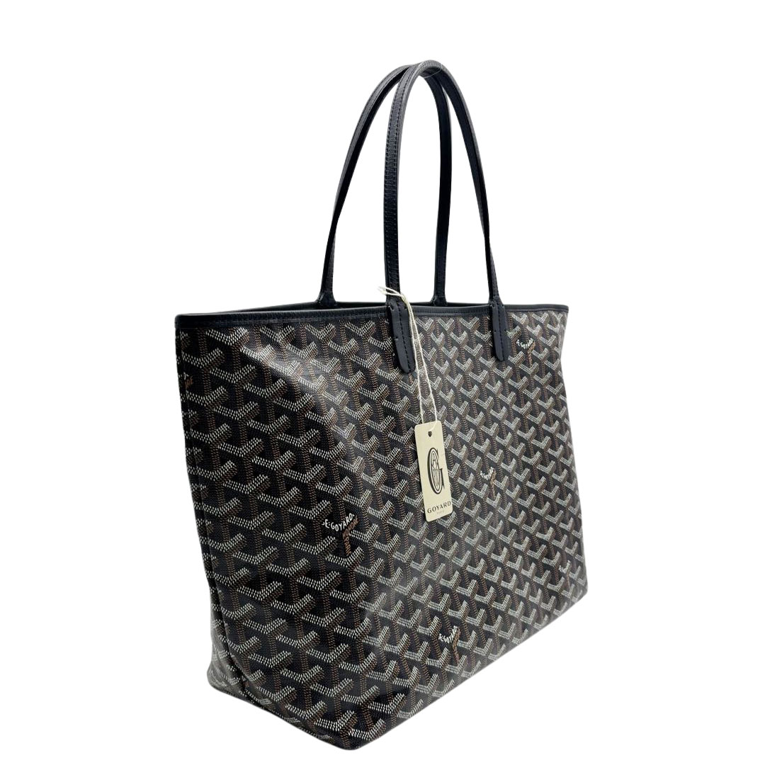 GOYARD ゴヤール サンルイPM トートバッグ PVC/レザー ブラック