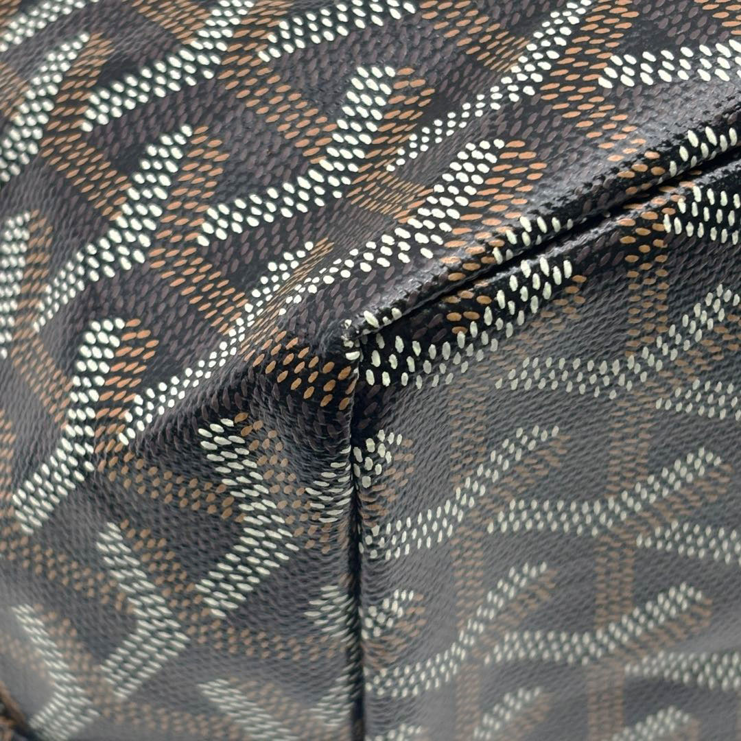 GOYARD ゴヤール サンルイPM トートバッグ PVC/レザー ブラック
