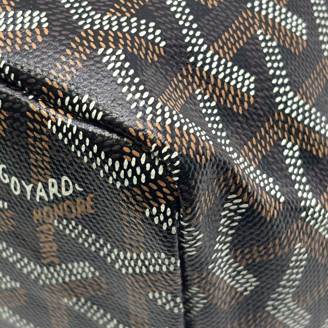 GOYARD ゴヤール サンルイPM トートバッグ PVC/レザー ブラック