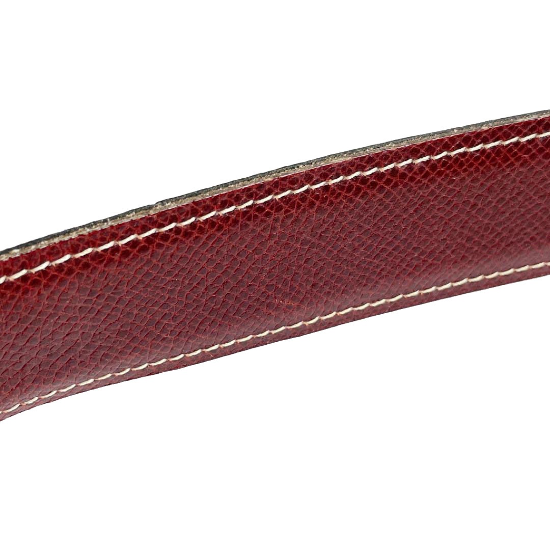 HERMES エルメス Hベルト レザー ブラック ブラウン系 シルバー金具 70 □E刻印（2001年頃製造）