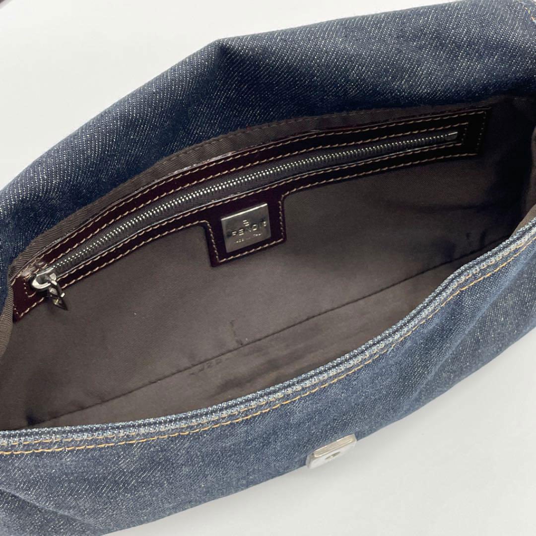 FENDI フェンディ マンマバケット ショルダーバッグ デニム インディゴ