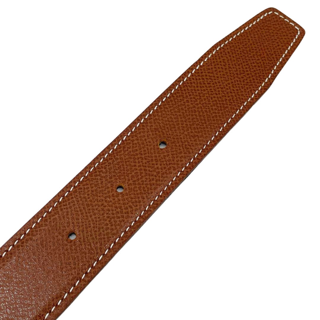 HERMES エルメス Hベルト コンスタンス リバーシブル 70 リセ/トゴ ブラウン ブラック シルバー金具 □F刻印