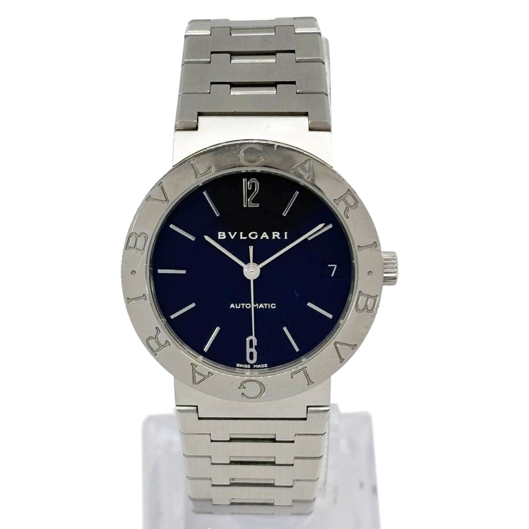 BVLGARI ブルガリ ブルガリブルガリ メンズ腕時計 BB33SS 自動巻 SS シルバー/黒文字盤