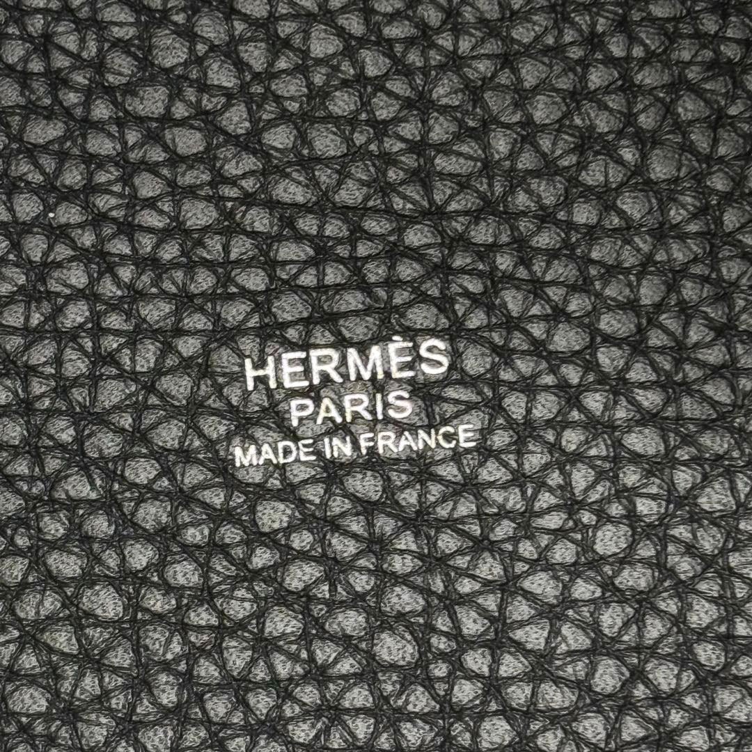 HERMES エルメス ピコタンロック22 MM トリヨンクレマンス ブラック/シルバー金具 U刻印