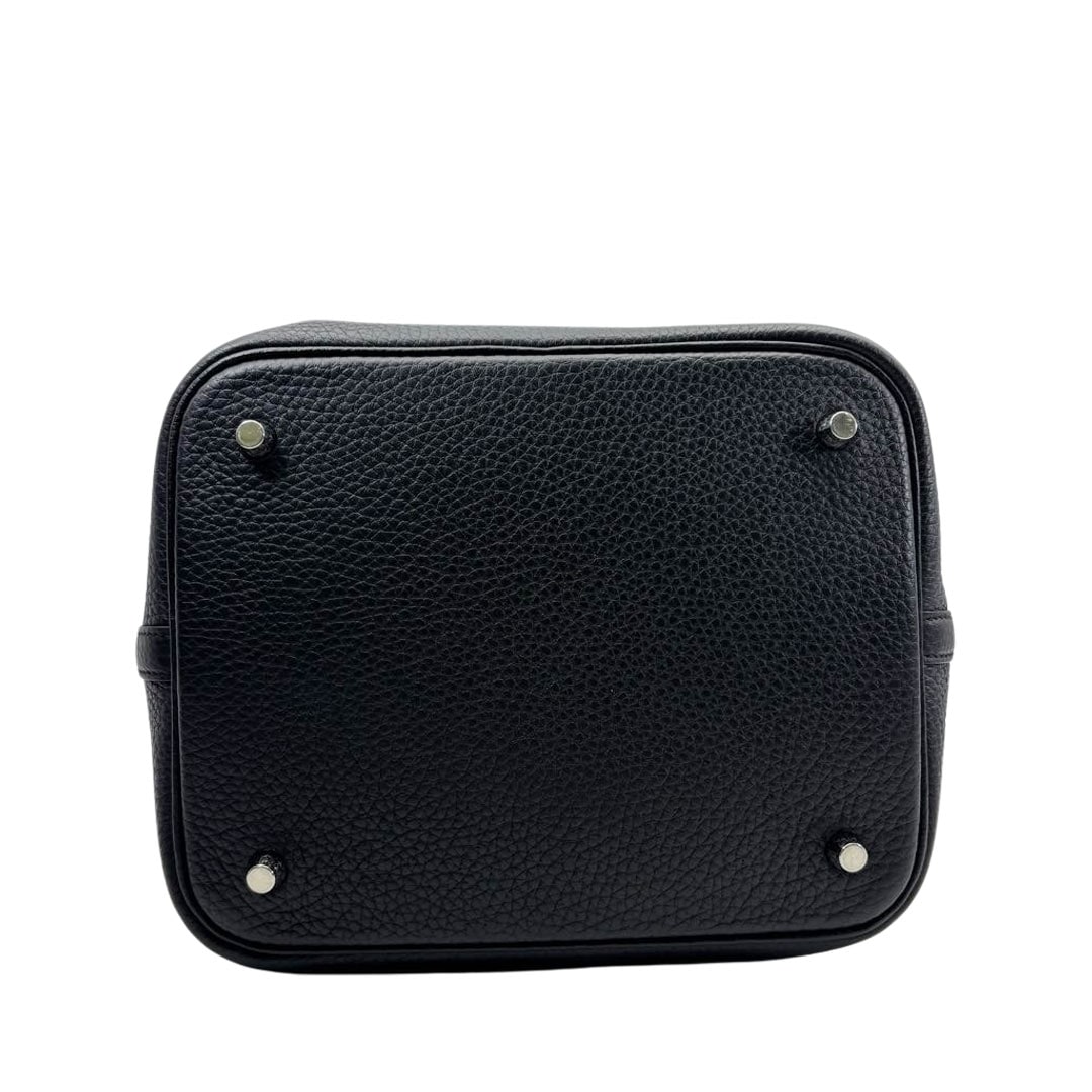 HERMES エルメス ピコタンロック22 MM トリヨンクレマンス ブラック/シルバー金具 U刻印