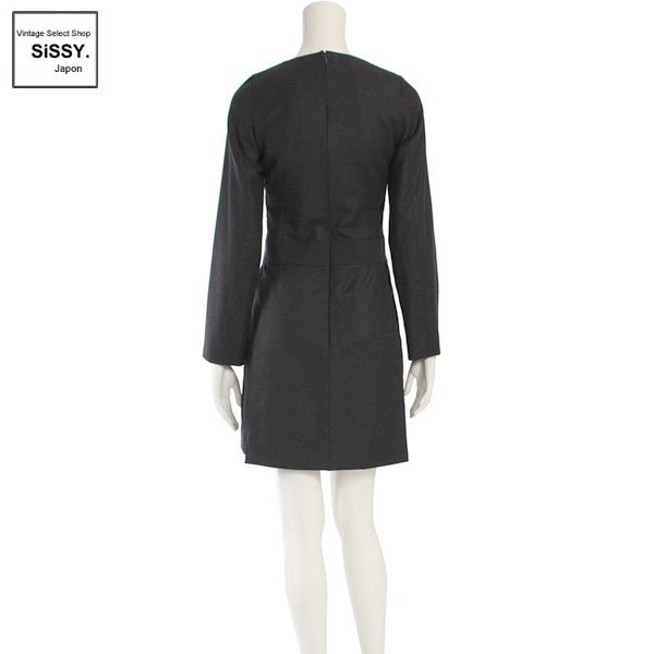 ■シャネル■ ワンピース ウール ダークグレー 99A 38(M) 【CHANEL】