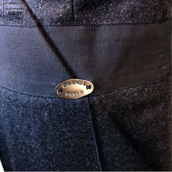 ■シャネル■ ワンピース ウール ダークグレー 99A 38(M) 【CHANEL】