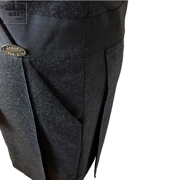 ■シャネル■ ワンピース ウール ダークグレー 99A 38(M) 【CHANEL】