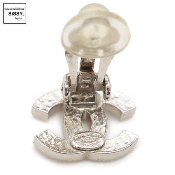 ■シャネル■ ココマーク イヤリング シルバー ラインストーン 07V 【CHANEL】