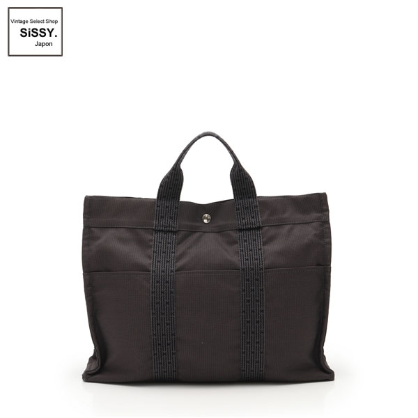■エルメス■ エールラインMM トートバッグ ナイロンキャンバス グレー 【HERMES】