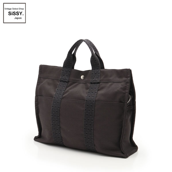 ■エルメス■ エールラインMM トートバッグ ナイロンキャンバス グレー 【HERMES】