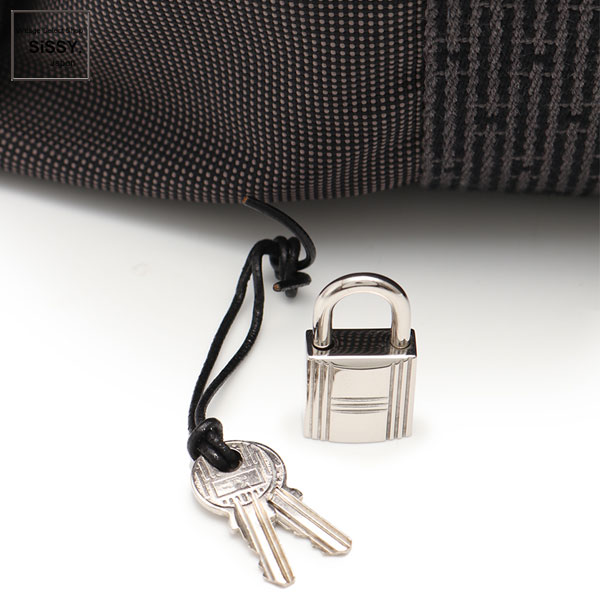 ■エルメス■ エールラインMM トートバッグ ナイロンキャンバス グレー 【HERMES】