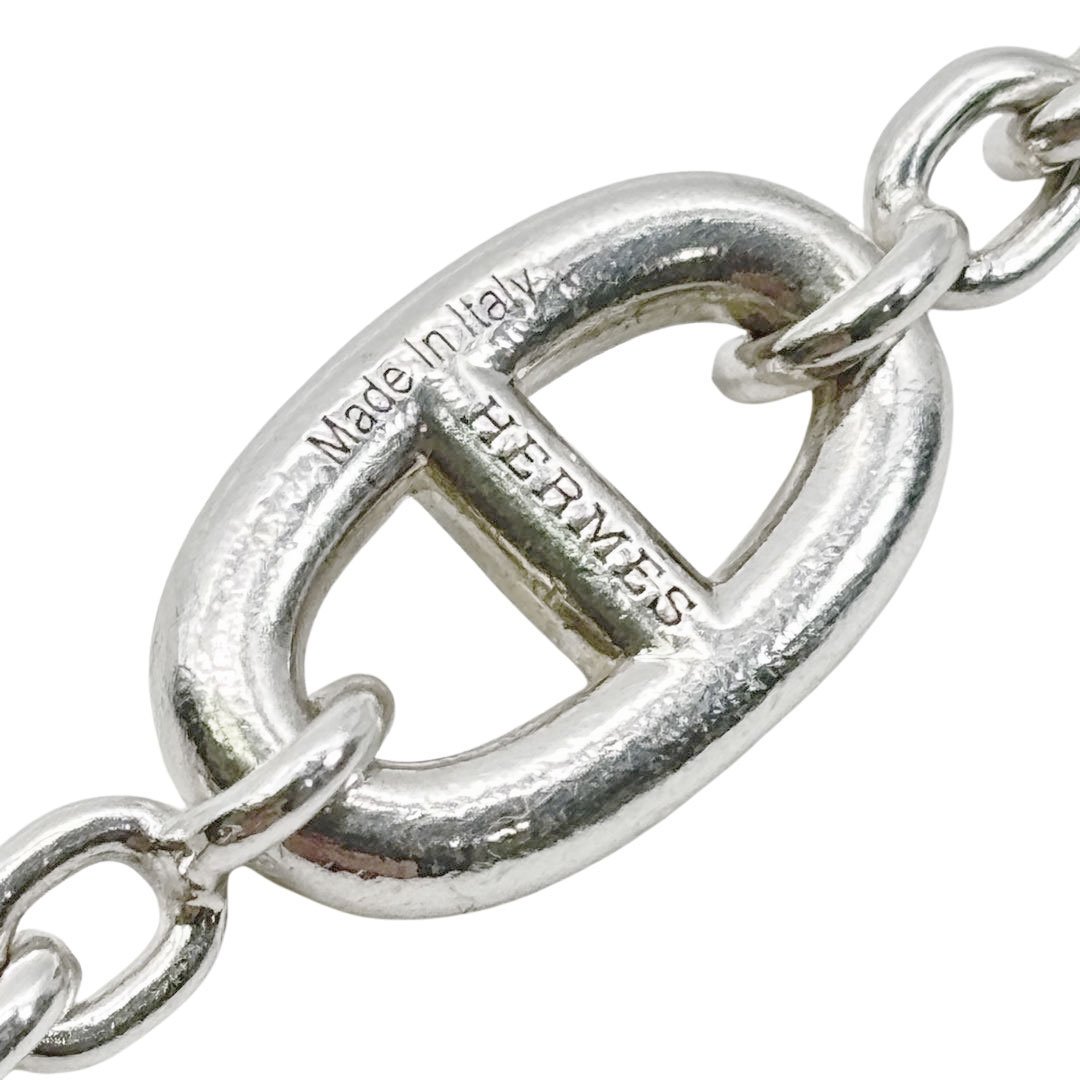 HERMES エルメス ロングネックレス ファランドール80 シェーヌダンクル Ag925 シルバー 70.2g