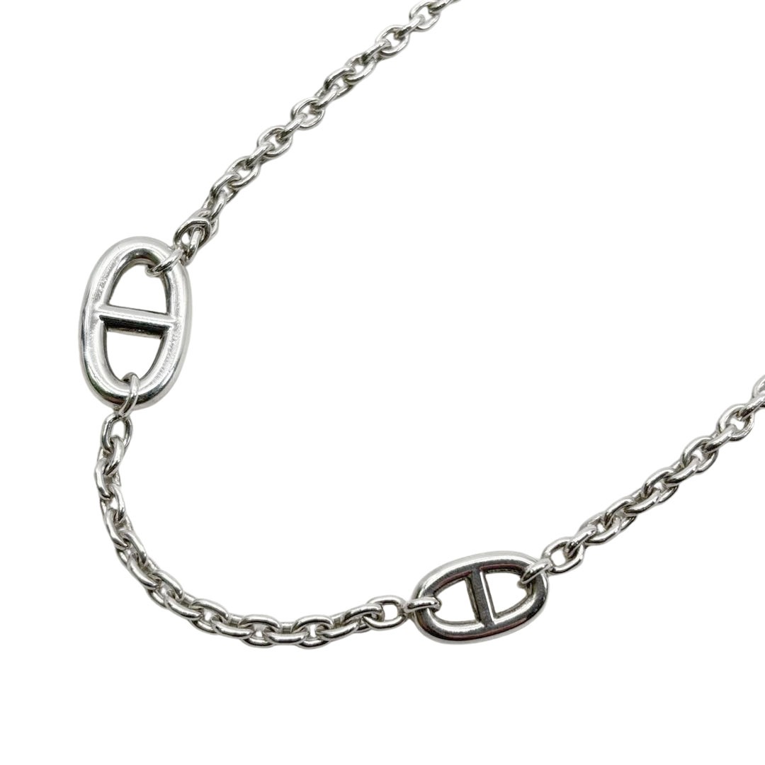 HERMES エルメス ロングネックレス ファランドール80 シェーヌダンクル Ag925 シルバー 70.2g