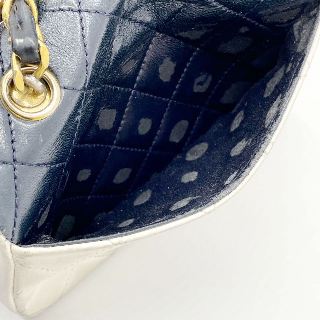 CHANEL シャネル ミニマトラッセ チェーンショルダーバッグ バイカラー