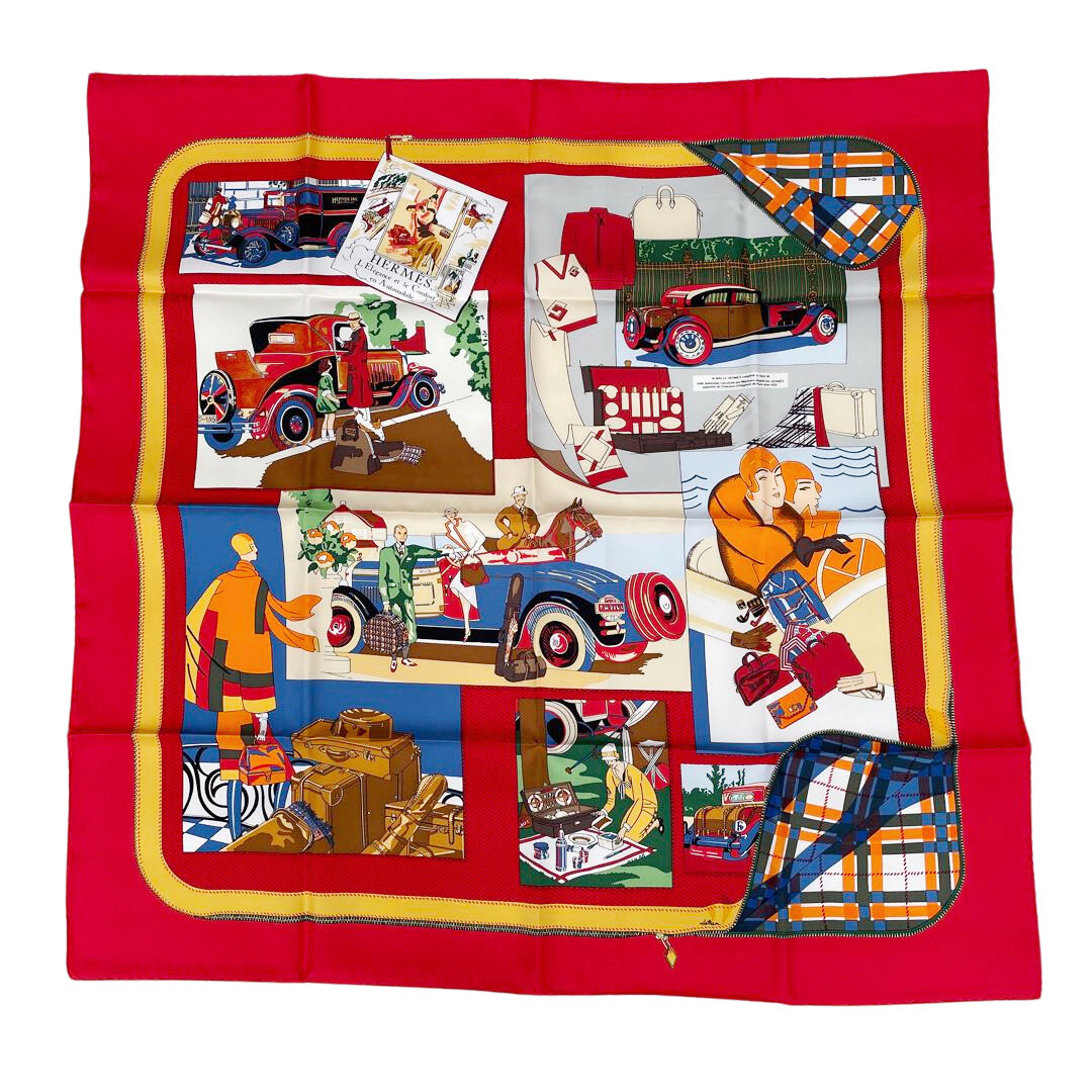 エルメススカーフカレ90自動車の快適シルク