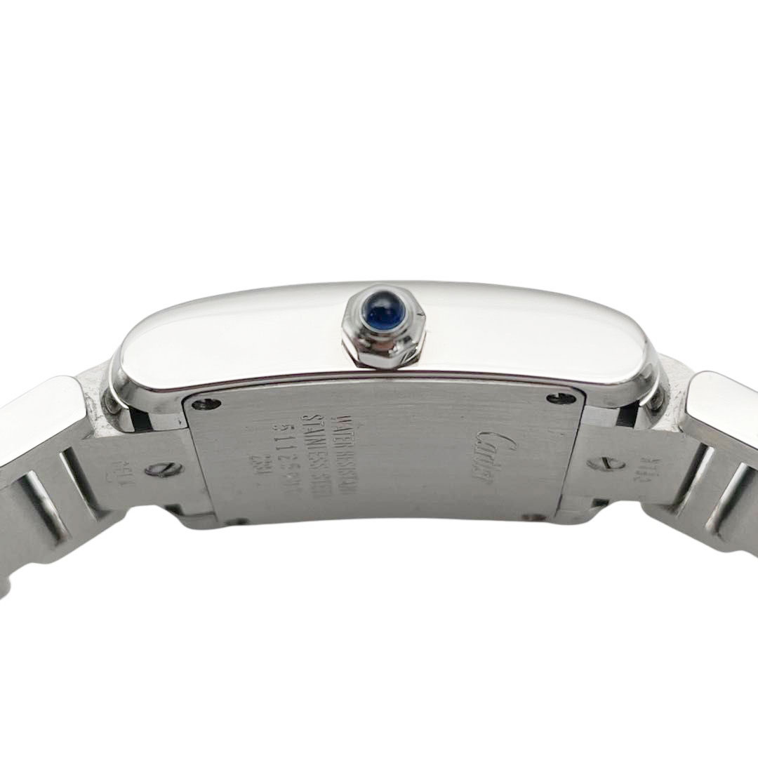 Cartier カルティエ タンクフランセーズSM レディース腕時計 QZ SS シルバー 白文字盤 W51008Q3