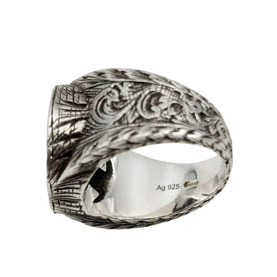 GUCCI グッチ インターロッキングG アラベスクリング 指輪 Ag925 シルバー #9