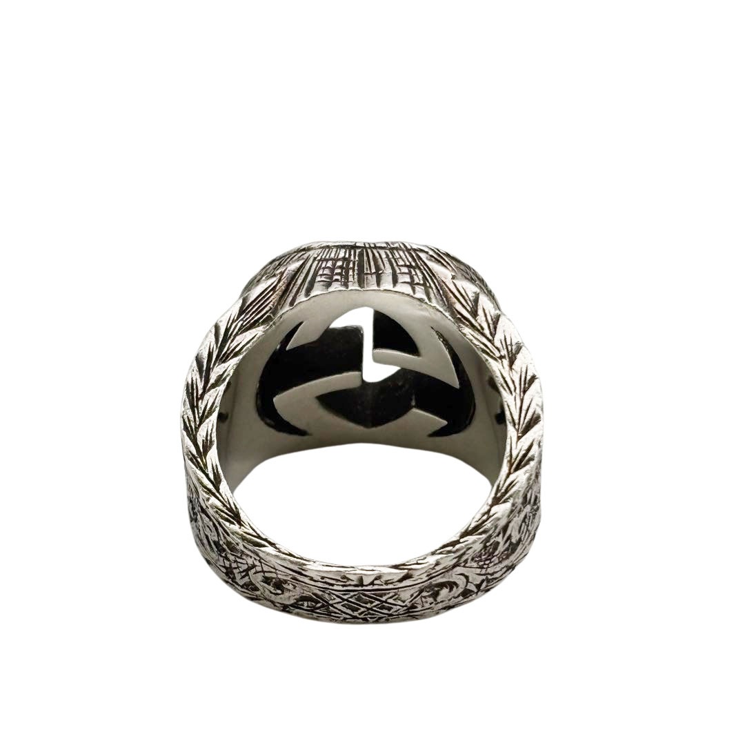 GUCCI グッチ インターロッキングG アラベスクリング 指輪 Ag925 シルバー #9
